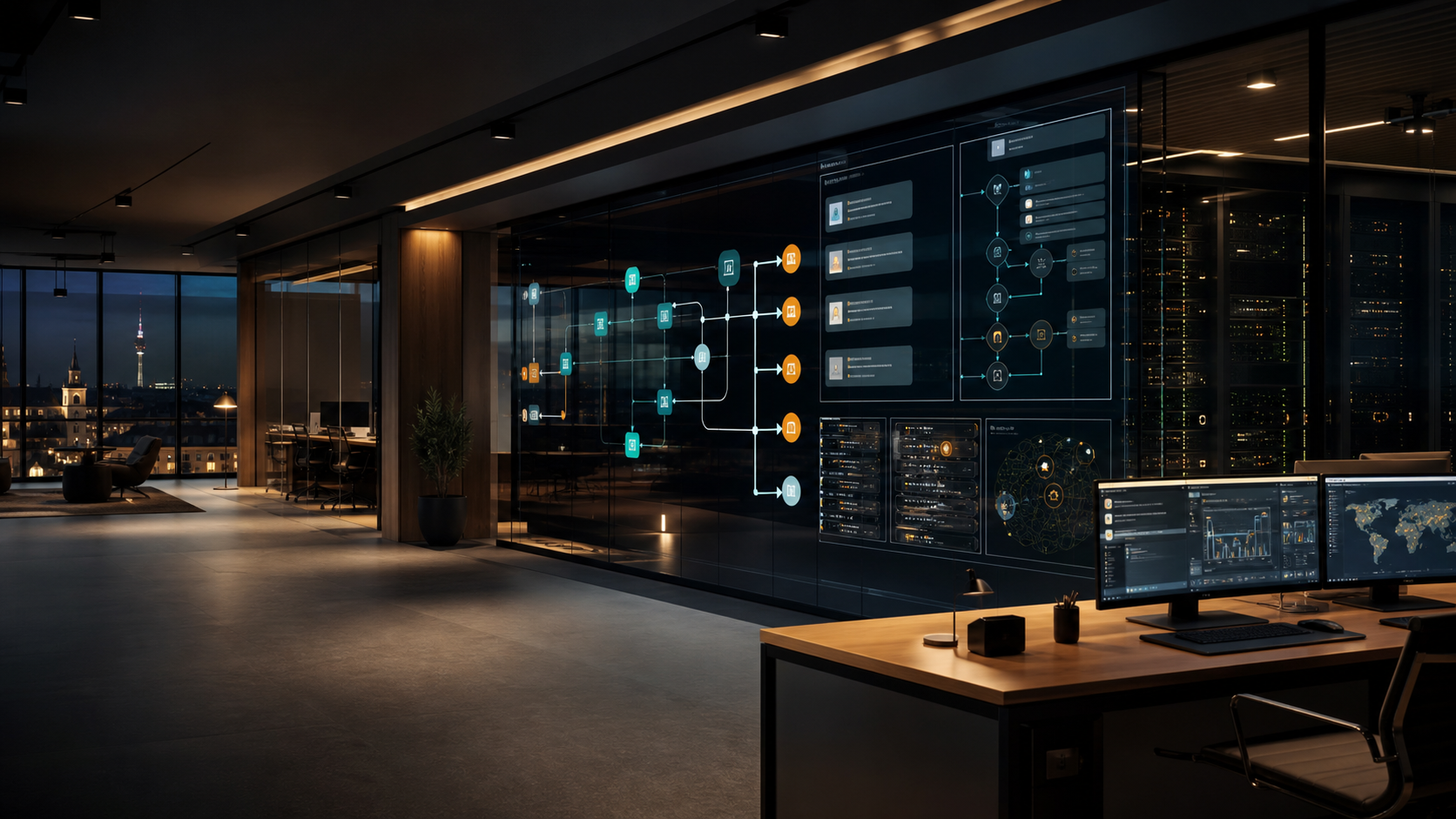 Modernes AI-Agent-Operations-Center fuer Hermes Agent Beratung in deutschen Unternehmen